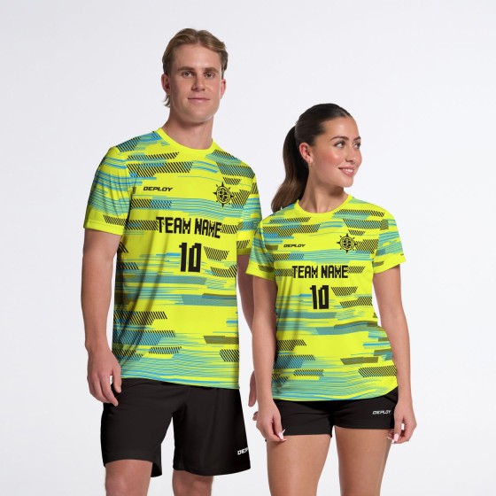 Flight Jersey Glitch Neon Yellow