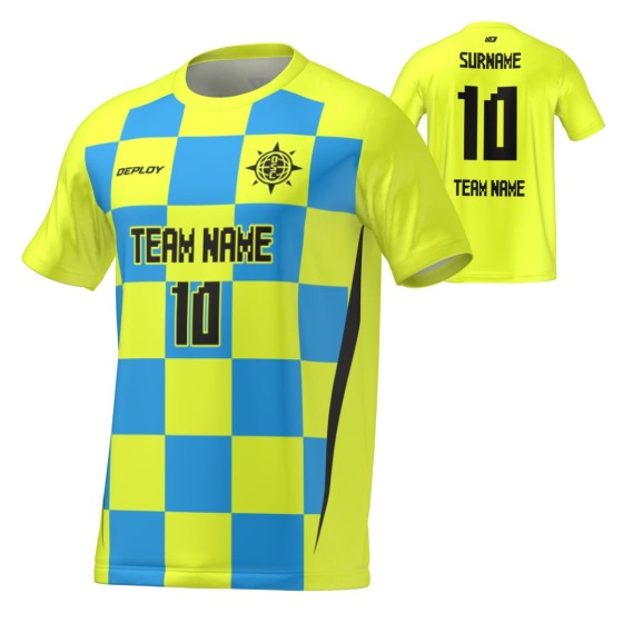 Flight Jersey Checkers - Neon Yellow 2